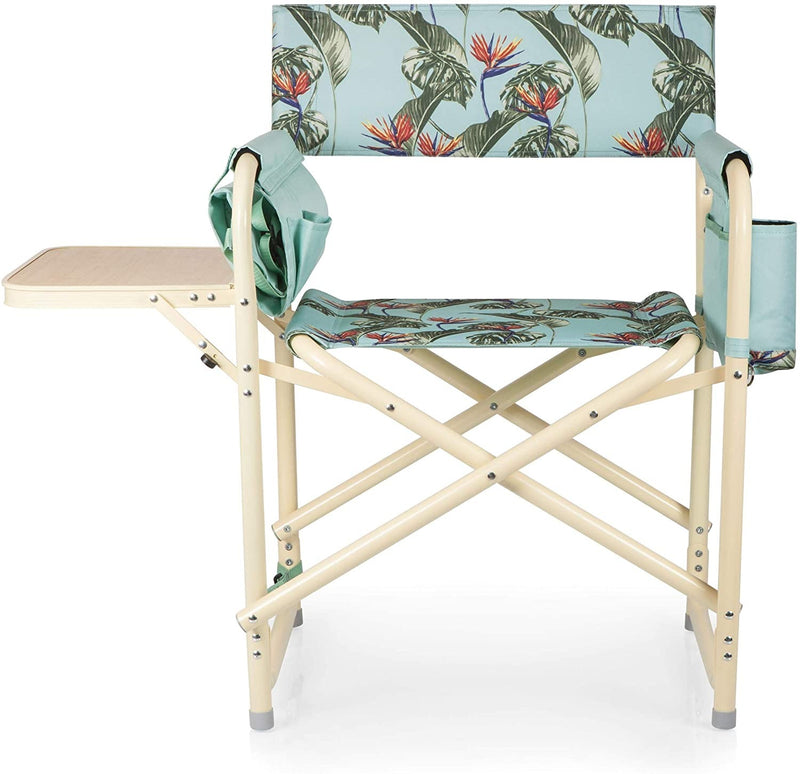 ONIVA - a Picnic Time brand Outdoor Directors Folding Chair, Tropical Foliage