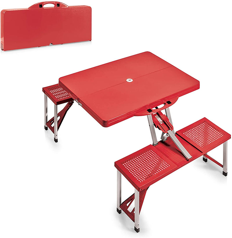 ONIVA - a Picnic Time Brand Portable Folding Picnic Table with Seating for 4, Red , 36.2" x 18" x 5.5"