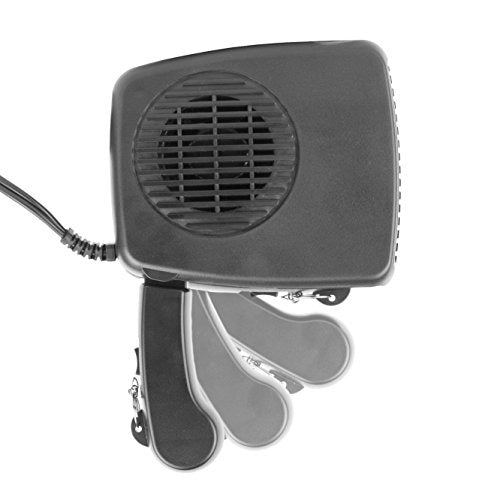 Wagan EL6311 12V Portable Fan/Defroster with Folding Handle, 1 Pack, Black