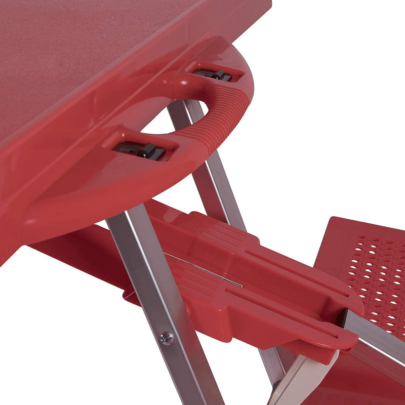 ONIVA - a Picnic Time Brand Portable Folding Picnic Table with Seating for 4, Red , 36.2" x 18" x 5.5"