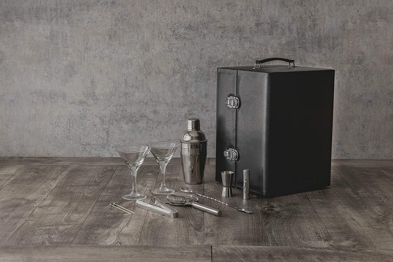 Legacy - A Picnic Time Brand Case Manhattan Cocktail Travel Set with Bar Tools, One Size, Black