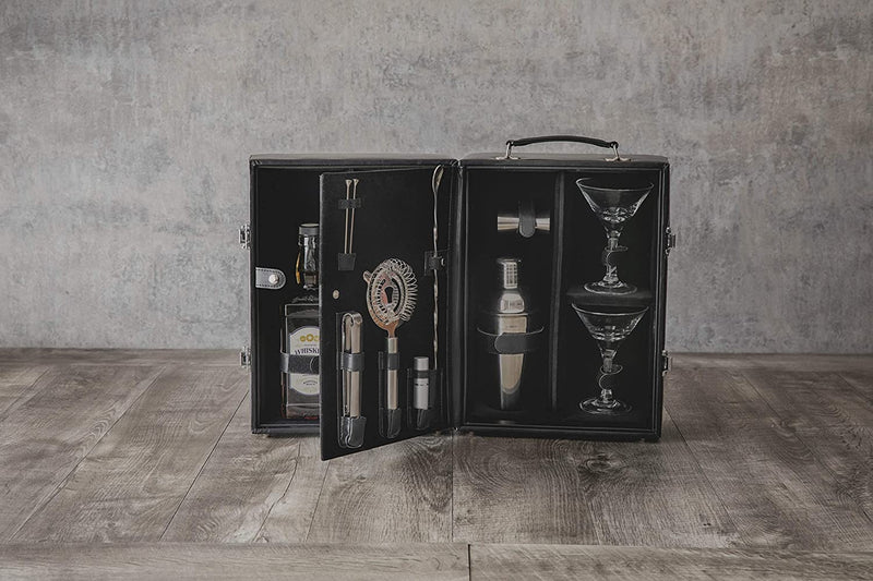 Legacy - A Picnic Time Brand Case Manhattan Cocktail Travel Set with Bar Tools, One Size, Black