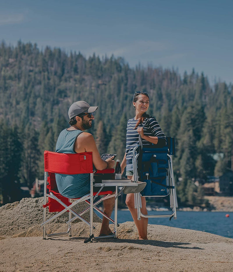ONIVA - a Picnic Time Brand Portable Folding Sports Chair, Red