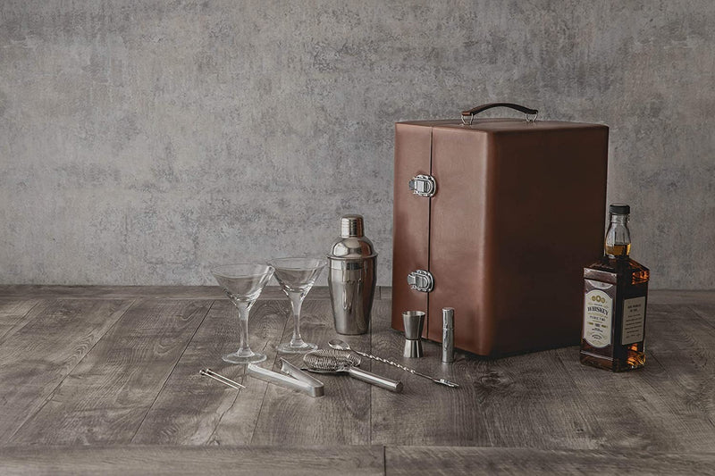 Legacy-A Picnic Time Brand Manhattan Cocktail Travel Set with Bar Tools, One Size, Mahogany