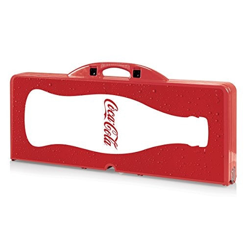 PICNIC TIME Coca-Cola Portable Picnic Table with Seating for 4, Bottle Print, 34 x 4.25 x 15.5