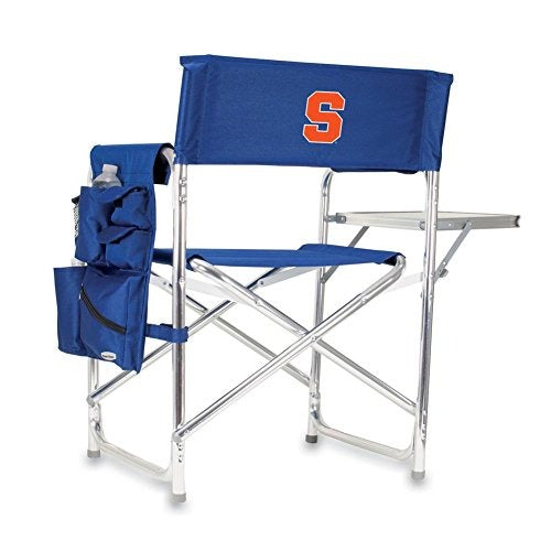 NCAA Syracuse Orange Sports Chair with Side Table - Beach Chair - Camp Chair for Adults