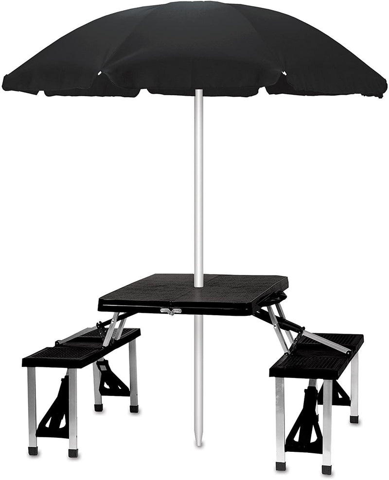 ONIVA - a Picnic Time Brand Portable Folding Picnic Table with Seating for 4, Black, 36.2" x 18" x 5.5"