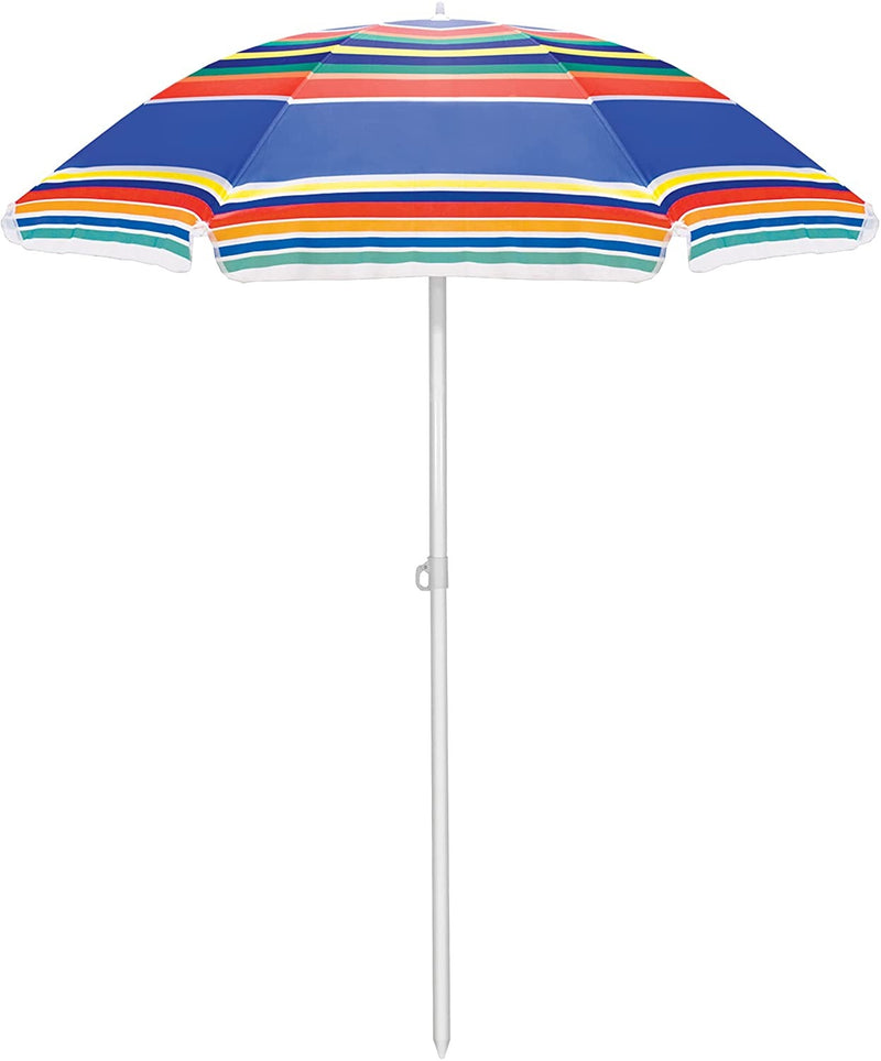 ONIVA - a Picnic Time Brand Outdoor Sunshade Umbrella, Multi-Color Stripe