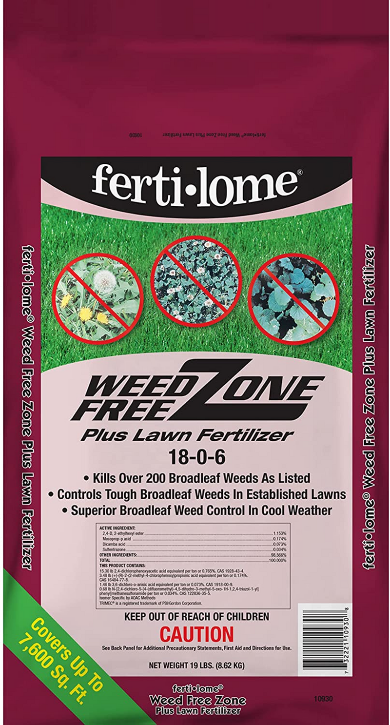 VPG 10930 Weed Free Zone Plus Lawn Fertilizer, 19-Pound