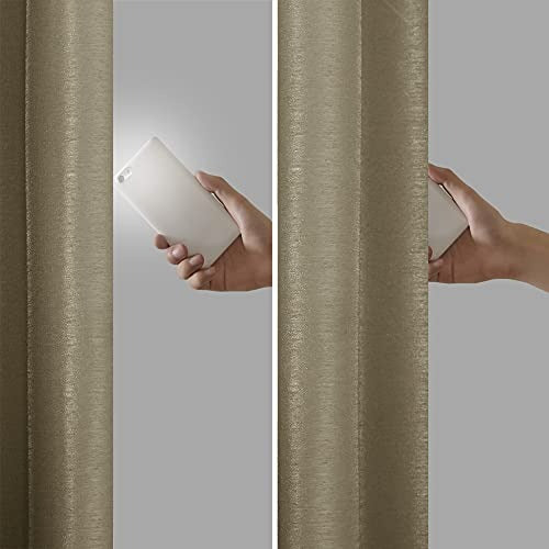 Madison Park Emilia Faux Silk Single Curtain with Privacy Lining DIY Twist Tab Top, Window Drape for Living Room, Bedroom and Dorm, 50 x 84 in, Bronze
