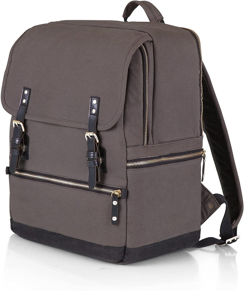 LEGACY - a Picnic Time Brand Bar Backpack 16-Piece Portable Cocktail Set, Grey/Black