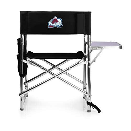 PICNIC TIME NHL Colorado Avalanche Sports Chair with Side Table - Beach Chair - Camp Chair for Adults