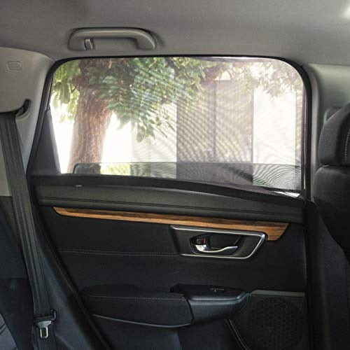 Wagan IN6008 Easy Air Auto Screen Car Side Window Sun Shade Car Rear Side Window Sunshades Breathable Mesh Baby Sun Shade Protects Kids from Sun Glare and UV Rays- 2 Pack (Large)