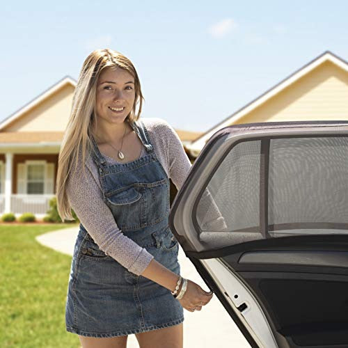 Wagan IN6009 Easy Air Auto Screen Car Side Window Sun Shade Car Rear Side Window Sunshades Breathable Mesh Baby Sun Shade Protects Kids from Sun Glare and UV Rays- 2 Pack (Small)