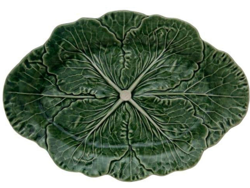 Bordallo Pinheiro Cabbage Green Oval Platter, Large