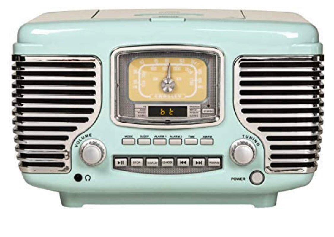 Crosley CR612BAB Corsair Tabletop AM/FM Bluetooth Radio with CD Playe