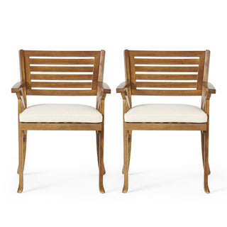 Teak Outdoor Dining Set with Coffee Table and 2 Chairs - Acacia Wood