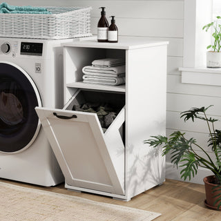 Laundry Cabinet with Removable Liner Bag - Bathroom Storage