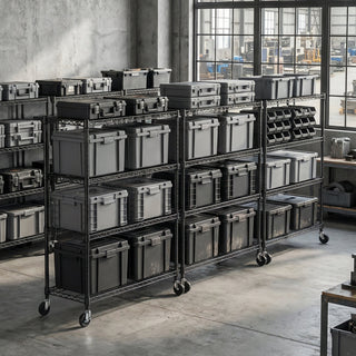 2640 LBS Industrial Metal 4 Tier Shelving Unit with Heavy Duty Construction