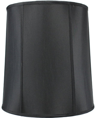 14"x16"x17" Large Drum Lampshade Black Shantung, Large Cylinder Replacement Lamp Shade for Tall Table Lamps