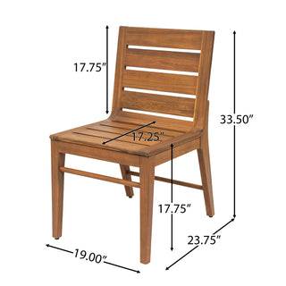 7-Piece Outdoor Dining Set with Acacia Wood Table & Ergonomic Chairs - Teak