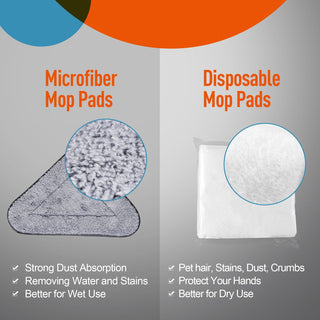 Effortless Wall Cleaning Mop with Triangle Design and Disposable Pads - White