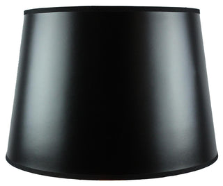16"W x 11"H Black Parchment Gold-Lined Floor Lampshade