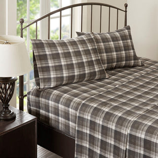Woolrich Flannel Sheet Set Queen 1 Flat Sheet:90x102"" 1 Fitted Sheet:60x80+14"" 2 Pillowcases:20x30