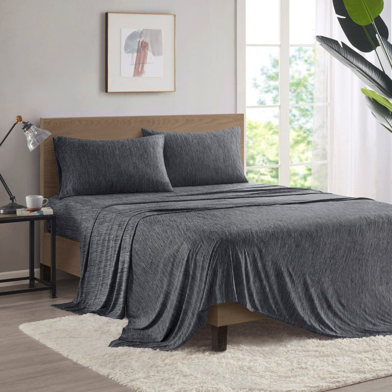 Urban Habitat Comfort Cool Jersey Knit Nylon Blend Sheet Set Twin 1 Flat Sheet:66""W x 96""L 1 Fitted Sheet:39""W x 75""L + 14""D 1 Pillowcase:20""W x 30""L