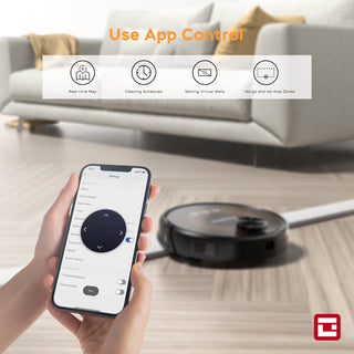 Robot Vacuum Cleaner and Mop with Powerful Suction - White