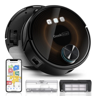 Robot Vacuum Cleaner and Mop with Powerful Suction - White