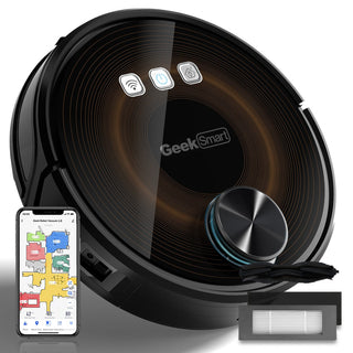 Robot Vacuum Cleaner and Mop with Powerful Suction - White