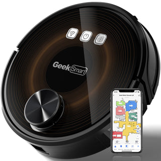 Robot Vacuum Cleaner and Mop with Powerful Suction - White
