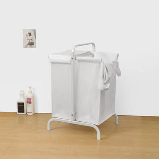 2-Tier Laundry Hamper with 110L Capacity - White or Black
