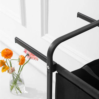 2-Tier Laundry Hamper with 110L Capacity - White or Black