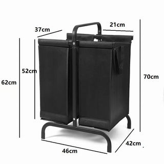 2-Tier Laundry Hamper with 110L Capacity - White or Black