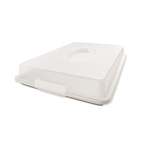 USA Pan Bakeware Nonstick, Half Sheet Pan with Lid, White