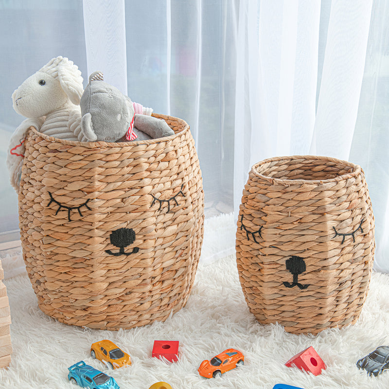 Home Outfitters S/2 Round Bear Sets, Natural