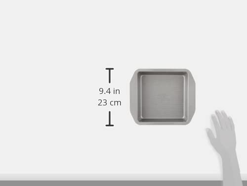 USA Pan 1120BW-3-ABC-1 American Bakeware Classics 8-Inch Square Cake and Brownie Pan, Aluminized Steel