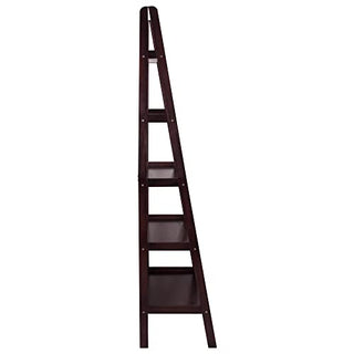 Casual Home 5-Shelf Ladder Bookcase, 72-Inch , Espresso