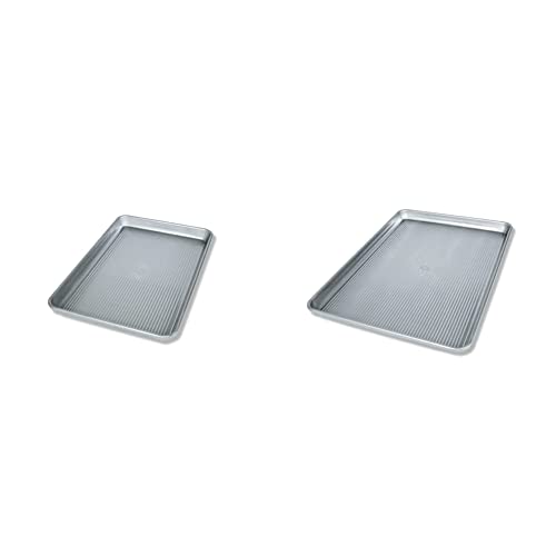USA Pan Bakeware Jelly Roll Pan, Warp Resistant Nonstick Baking Pan & Bakeware Half Sheet Pan, Warp Resistant Nonstick Baking Pan, Made in the USA from Aluminized Steel 17 1/4 x12 1/4 x1