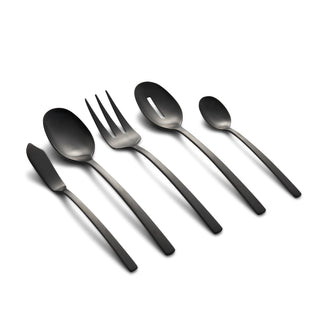 Cambridge Silversmiths 45 - Piece Beacon Satin Flatware Set - (Black)
