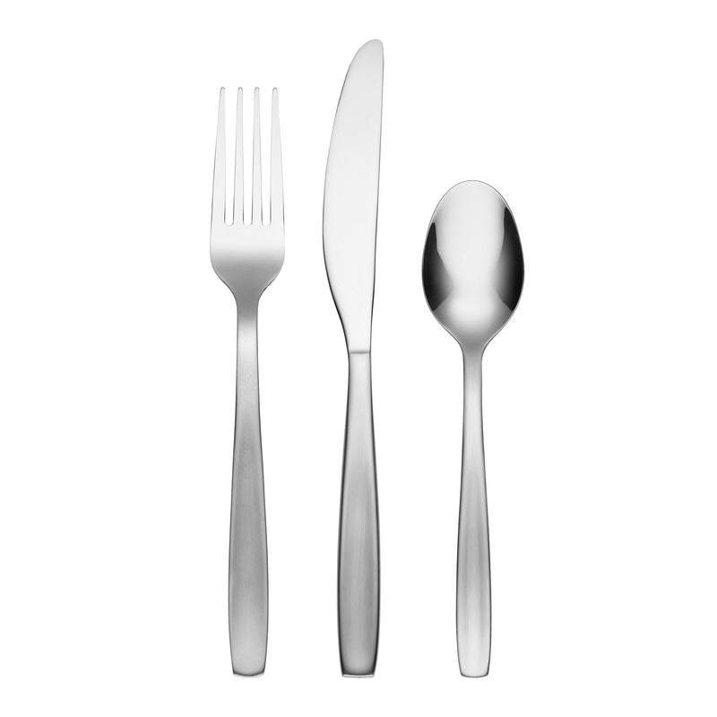 Cambridge Paulina Satin Silverware Set – Two 3 Piece Settings | 2 Dinner Forks, 2 Dinner Knives and 2 Teaspoons