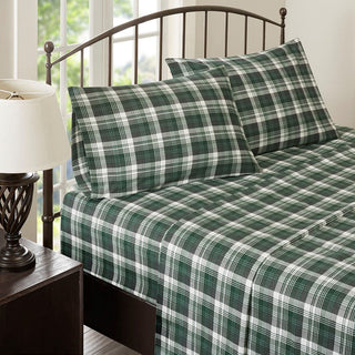 Woolrich Flannel Sheet Set Queen 1 Flat Sheet:90x102"" 1 Fitted Sheet:60x80+14"" 2 Pillowcases:20x30