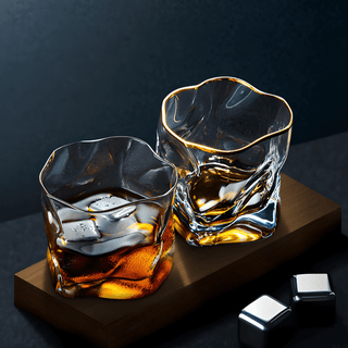 Gold Hoshi Japanese Crystal Whisky Glass