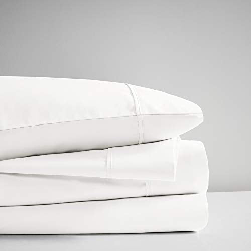 Beautyrest 400 Thread Count Wrinkle Resistant Cotton Sateen Sheet Set White Queen