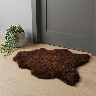 Home Outfitters 2' X 3' Chocolate Cowhide Hand Woven Area Rug