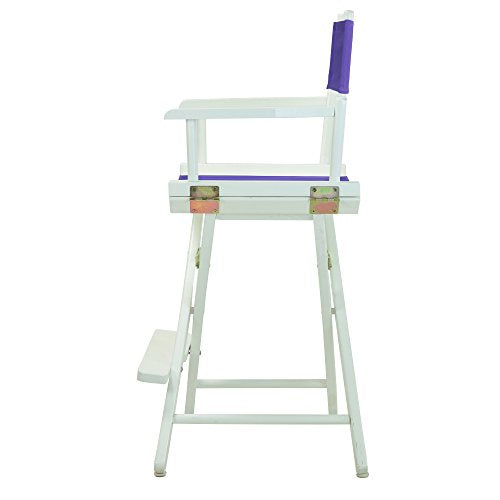 Casual Home 220-01/021-41 Temporary Seating Director Chair 24" - Counter Height WhiteFrame/Purple Canvas