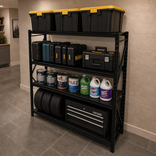 4-Tier Heavy Duty Storage Shelving Unit with 6000 LBS Capacity - Metal