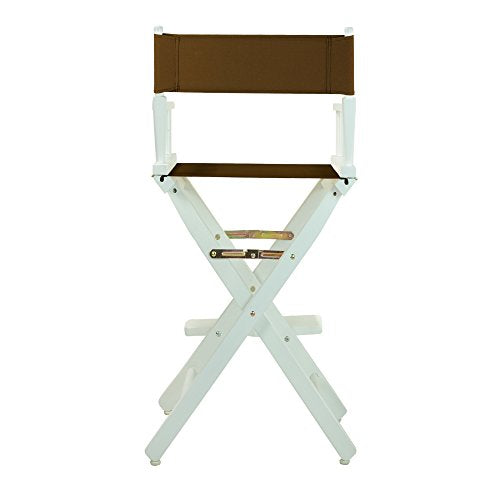 Casual Home 230-01/021-45 Director Chair 30" - Bar Height WhiteFrame/Brown Canvas
